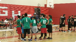 Basketball Team Huddle